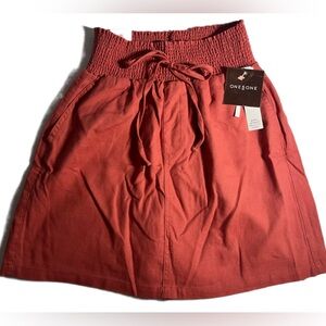 One5One Linen Papaya Skort Women’s Size Large  - Skirt with Shorts NWT